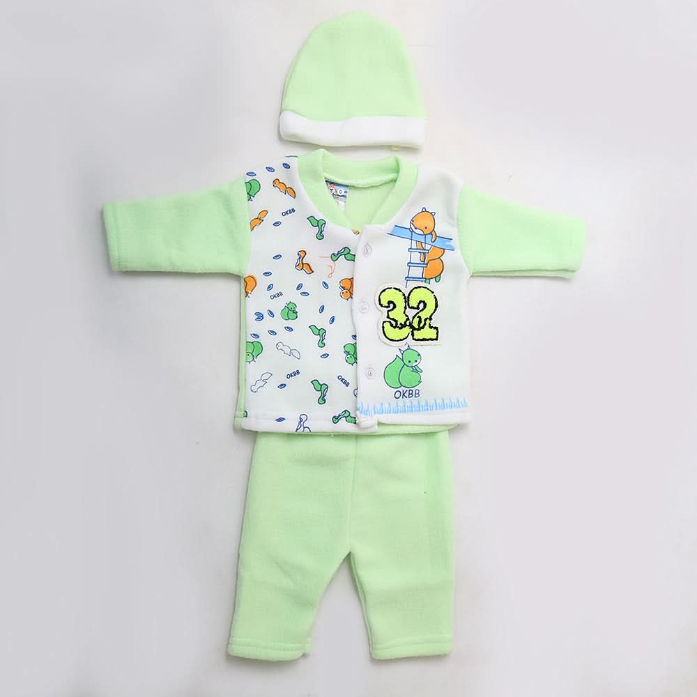 Newborn Boys Full Sleeves Polar Suit - Green, Kids, NB Boys Sets And Suits, Chase Value, Chase Value