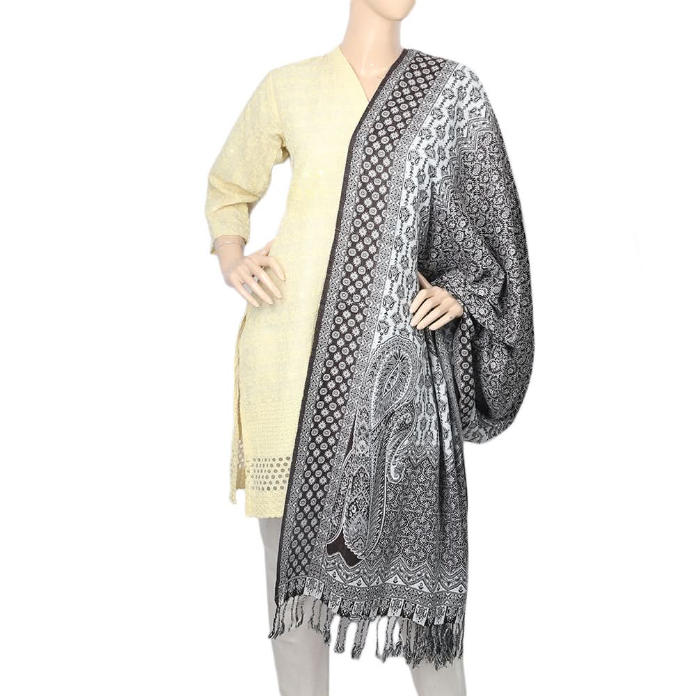Women's Velvet Print  Peoar Shawl - Brown, Women, Shawls And Scarves, Chase Value, Chase Value