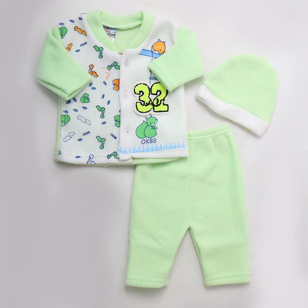 Newborn Boys Full Sleeves Polar Suit - Green, Kids, NB Boys Sets And Suits, Chase Value, Chase Value