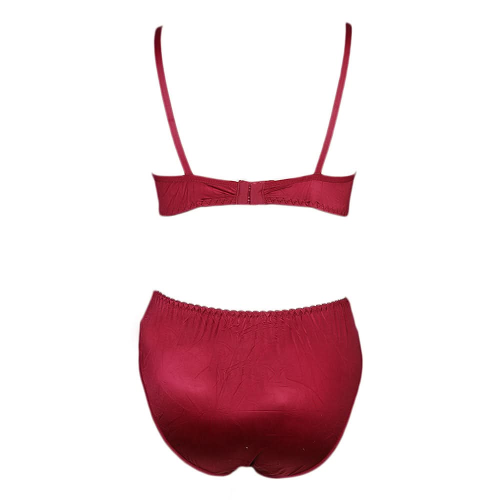 Women's Bra & Panty Set - Maroon, Women, Bra And Panty Sets, Chase Value, Chase Value
