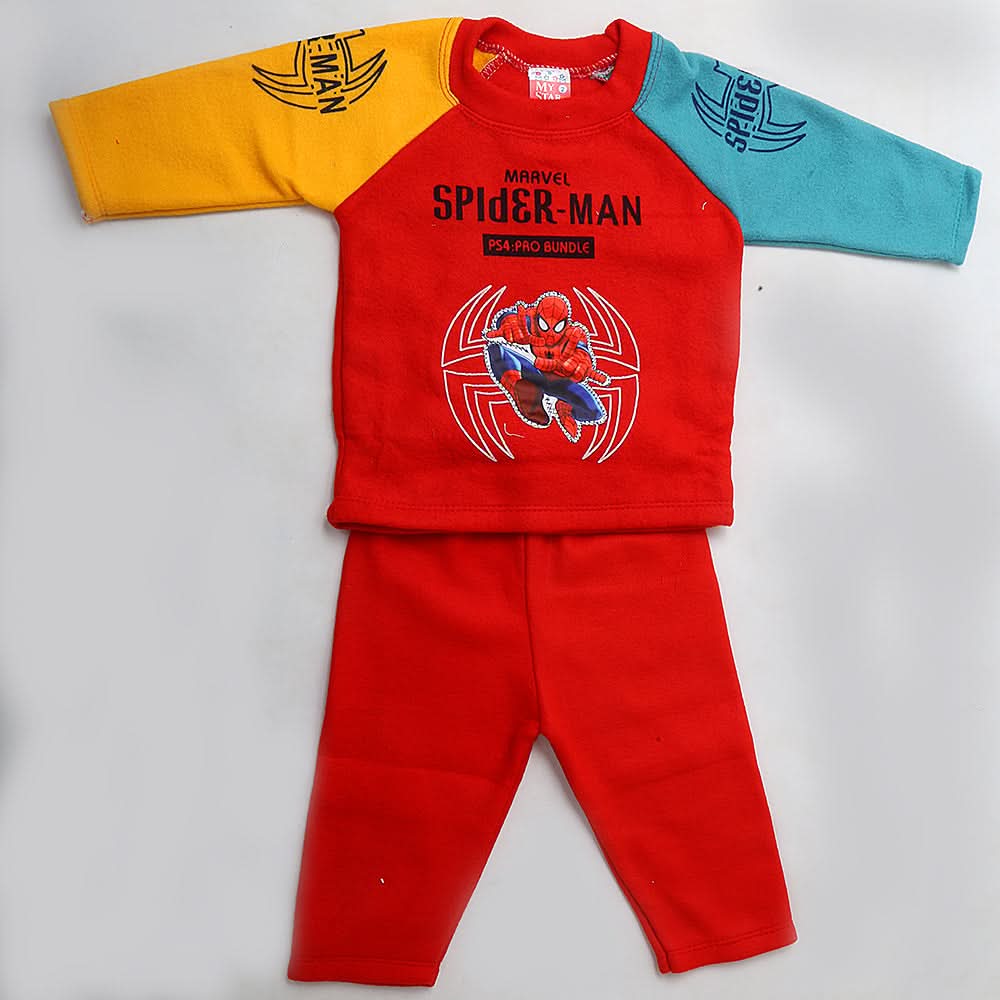 Newborn Boys Full Sleeves Polar Suit - Red, Kids, NB Boys Sets And Suits, Chase Value, Chase Value
