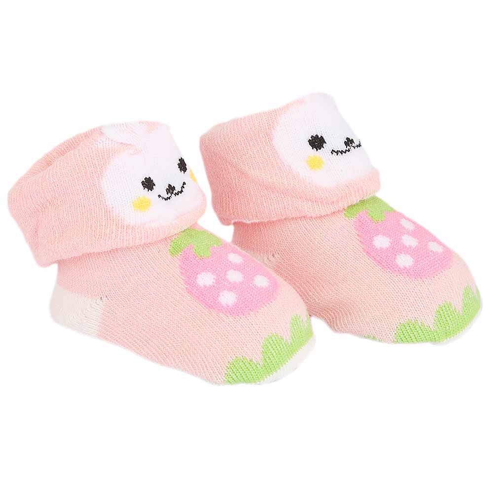 Newborn Booties 2 Pcs - Pink, Kids, NB Shoes And Socks, Chase Value, Chase Value