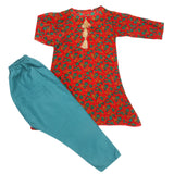 Girls Shalwar Suit - Steel Green, Kids, Girls Shalwar Kameez, Chase Value, Chase Value