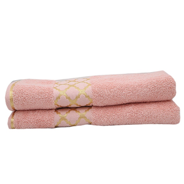 Bath Towel Greek Border 70x140 - Pink, Home & Lifestyle, Bath Towels, Chase Value, Chase Value