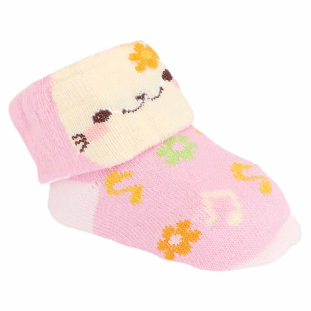 Newborn Booties 2 Pcs - Pink, Kids, NB Shoes And Socks, Chase Value, Chase Value