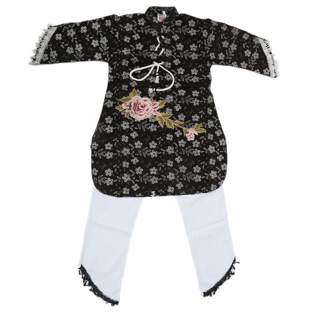 Girls Pant Suits 1168 - Black & Green, Kids, Girls Sets And Suits, Chase Value, Chase Value