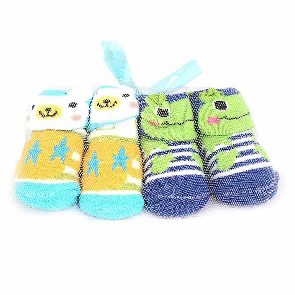 Newborn Booties 2 Pcs - Multi, Kids, NB Shoes And Socks, Chase Value, Chase Value