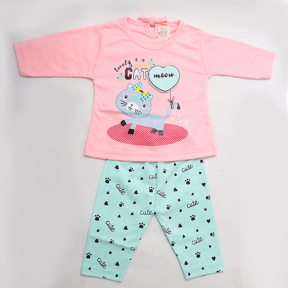 Newborn Girls Full Sleeves Suit - Pink, Kids, NB Girls Sets And Suits, Chase Value, Chase Value