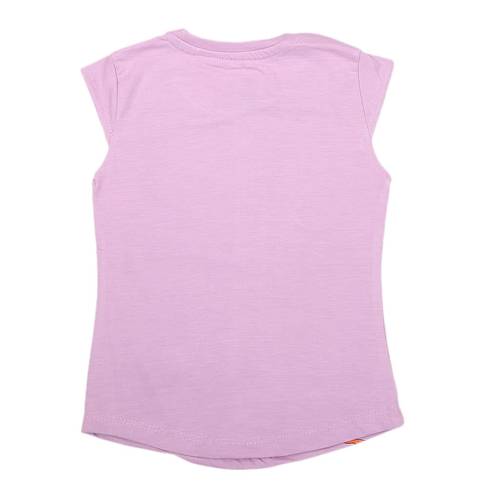 Girls Half Sleeves Printed T-Shirt 4711 16-24 - Purple, Kids, Girls T-Shirts, Chase Value, Chase Value