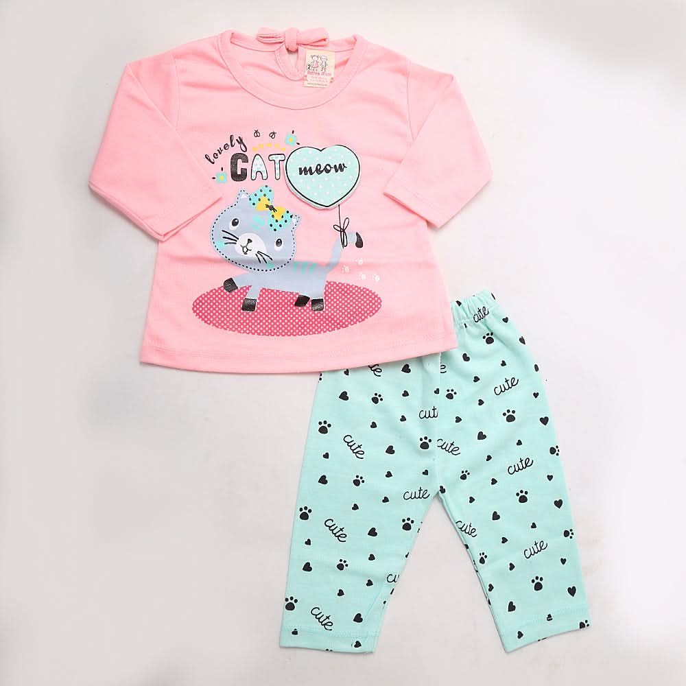 Newborn Girls Full Sleeves Suit - Pink, Kids, NB Girls Sets And Suits, Chase Value, Chase Value