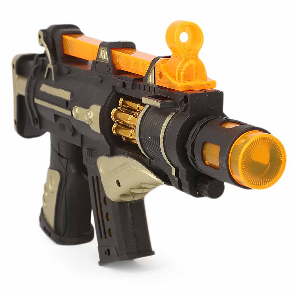 Lighting  & Sound Gun For Kid - Golden, Kids, Battery Operated Toys, Chase Value, Chase Value