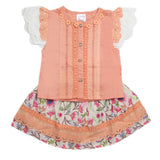 Girls Skirt Suit - Peach, Kids, Girls Sets And Suits, Chase Value, Chase Value