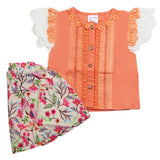 Girls Skirt Suit - Peach, Kids, Girls Sets And Suits, Chase Value, Chase Value