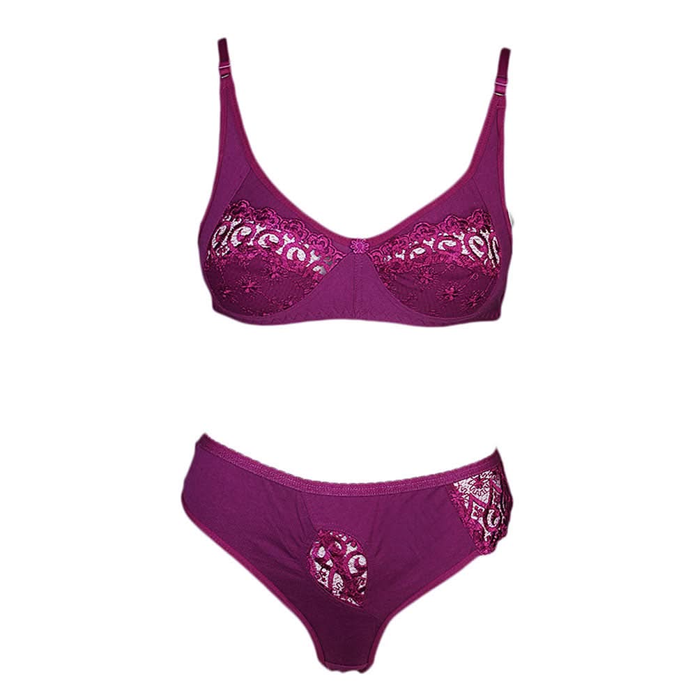 Women's Panty & Bra Set - Purple, Women, Bra And Panty Sets, Chase Value, Chase Value