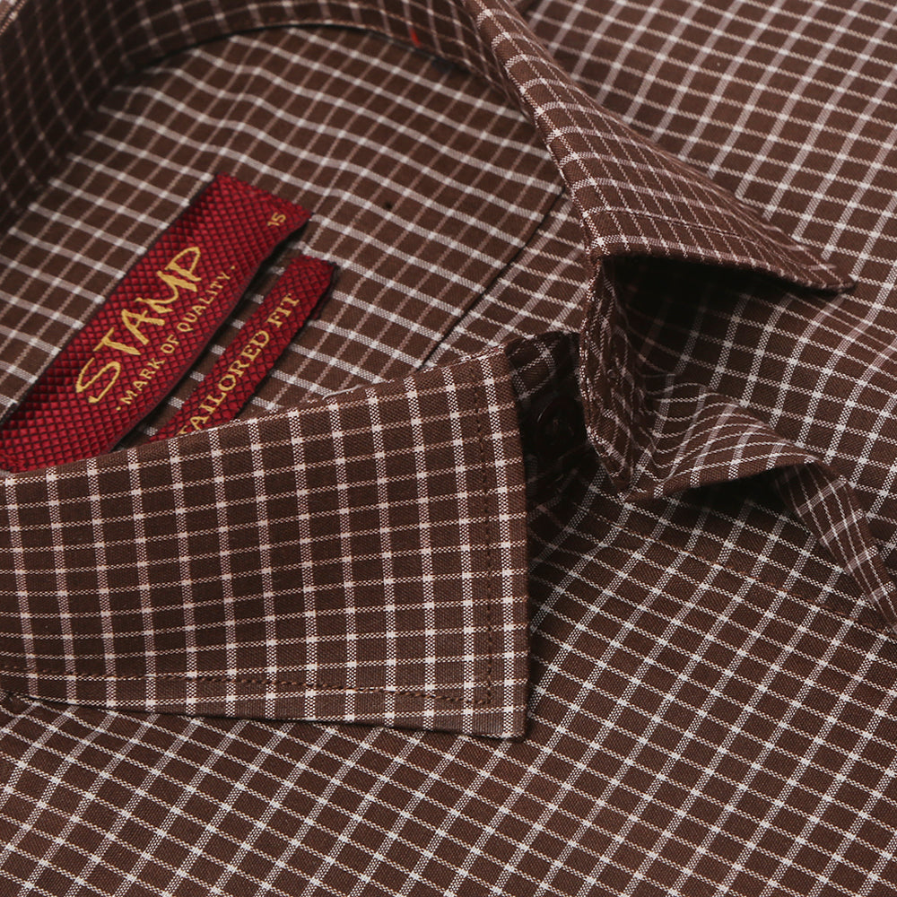Men's Formal Shirt - Dark Brown, Men's Shirts, Chase Value, Chase Value