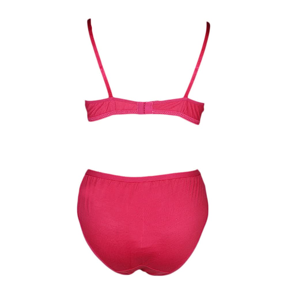 Women's Panty & Bra Set - Dark Pink, Women, Bra And Panty Sets, Chase Value, Chase Value
