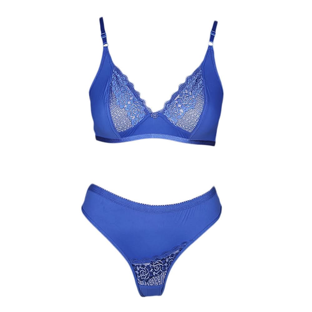 Women's Bra & Panty Set - Royal Blue, Women, Bra And Panty Sets, Chase Value, Chase Value