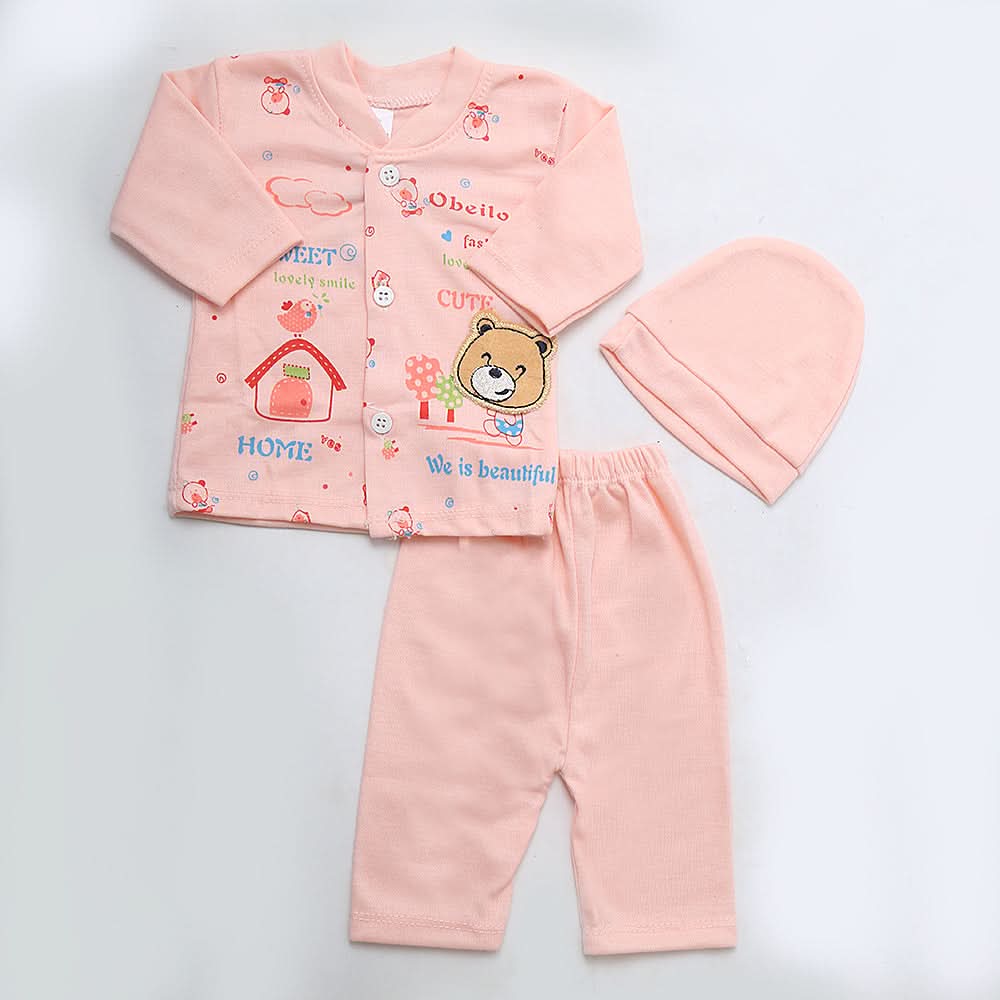 Newborn Boys Full Sleeves Suit - Peach, Kids, NB Boys Sets And Suits, Chase Value, Chase Value