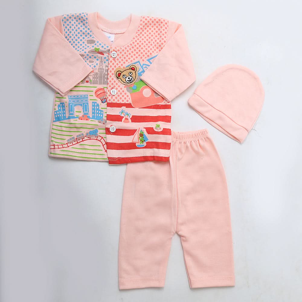 Newborn Boys Full Sleeves Suit - Peach, Kids, NB Boys Sets And Suits, Chase Value, Chase Value