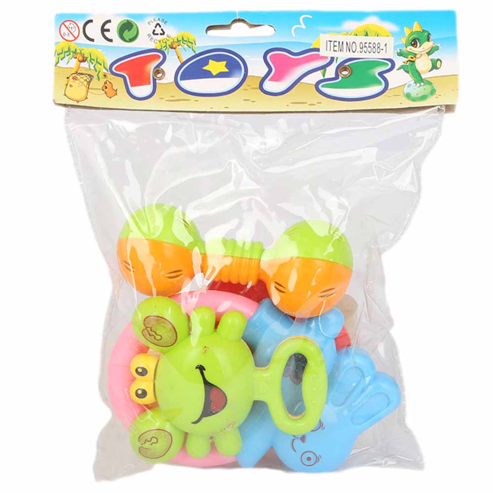 Rattle Toy Set 4 Pcs, Kids, New Born Rattles And Toys, Chase Value, Chase Value