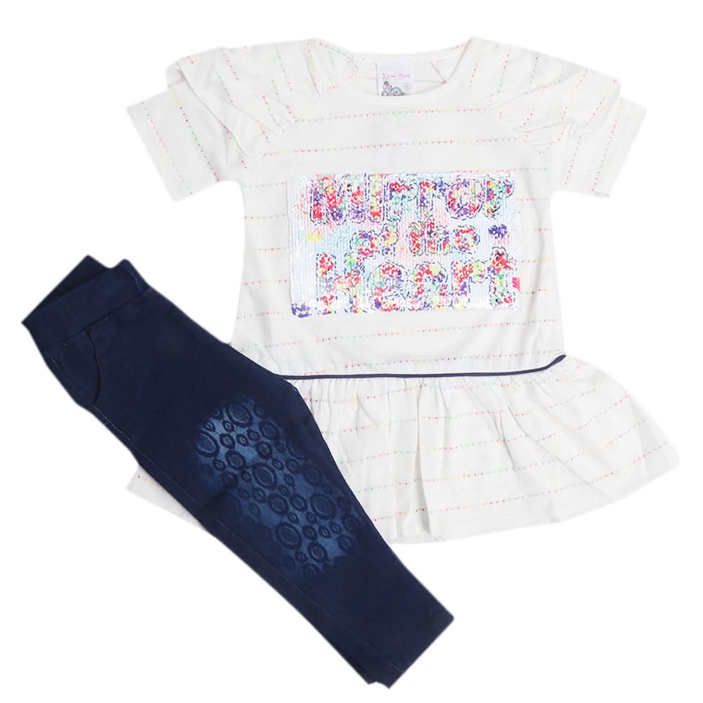 Girls Suit - White, Kids, Girls Sets And Suits, Chase Value, Chase Value
