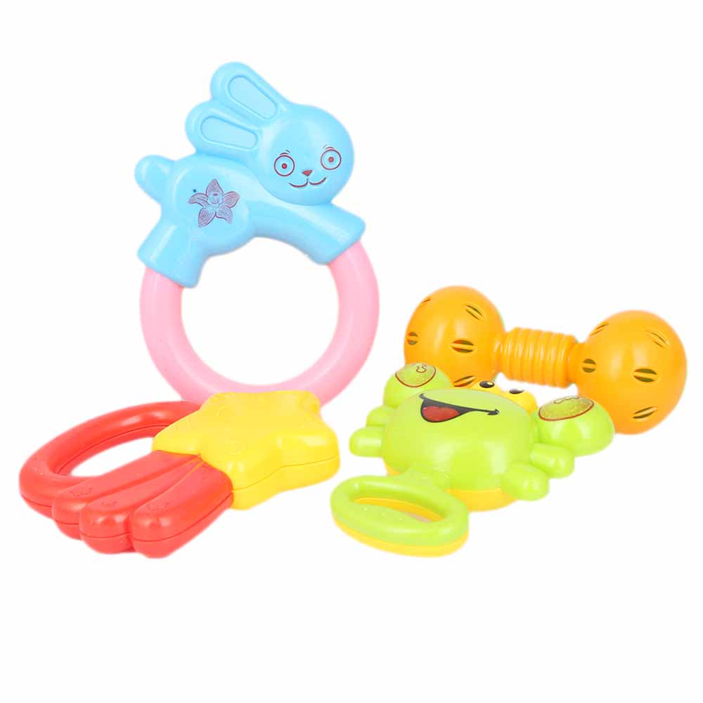 Rattle Toy Set 4 Pcs, Kids, New Born Rattles And Toys, Chase Value, Chase Value