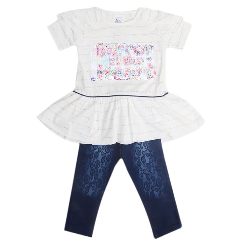 Girls Suit - White, Kids, Girls Sets And Suits, Chase Value, Chase Value