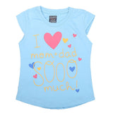 Girls Half Sleeves Printed T-Shirt 4707 16-24 - Blue, Kids, Girls T-Shirts, Chase Value, Chase Value