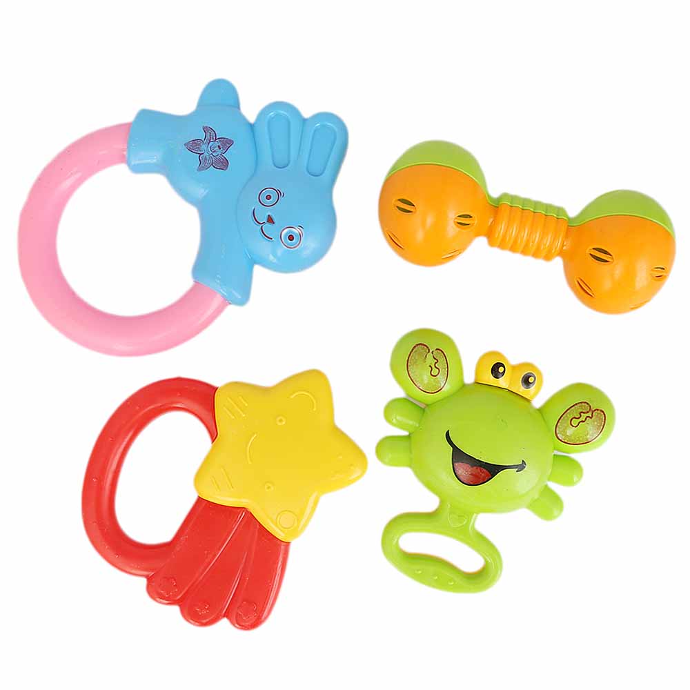 Rattle Toy Set 4 Pcs, Kids, New Born Rattles And Toys, Chase Value, Chase Value