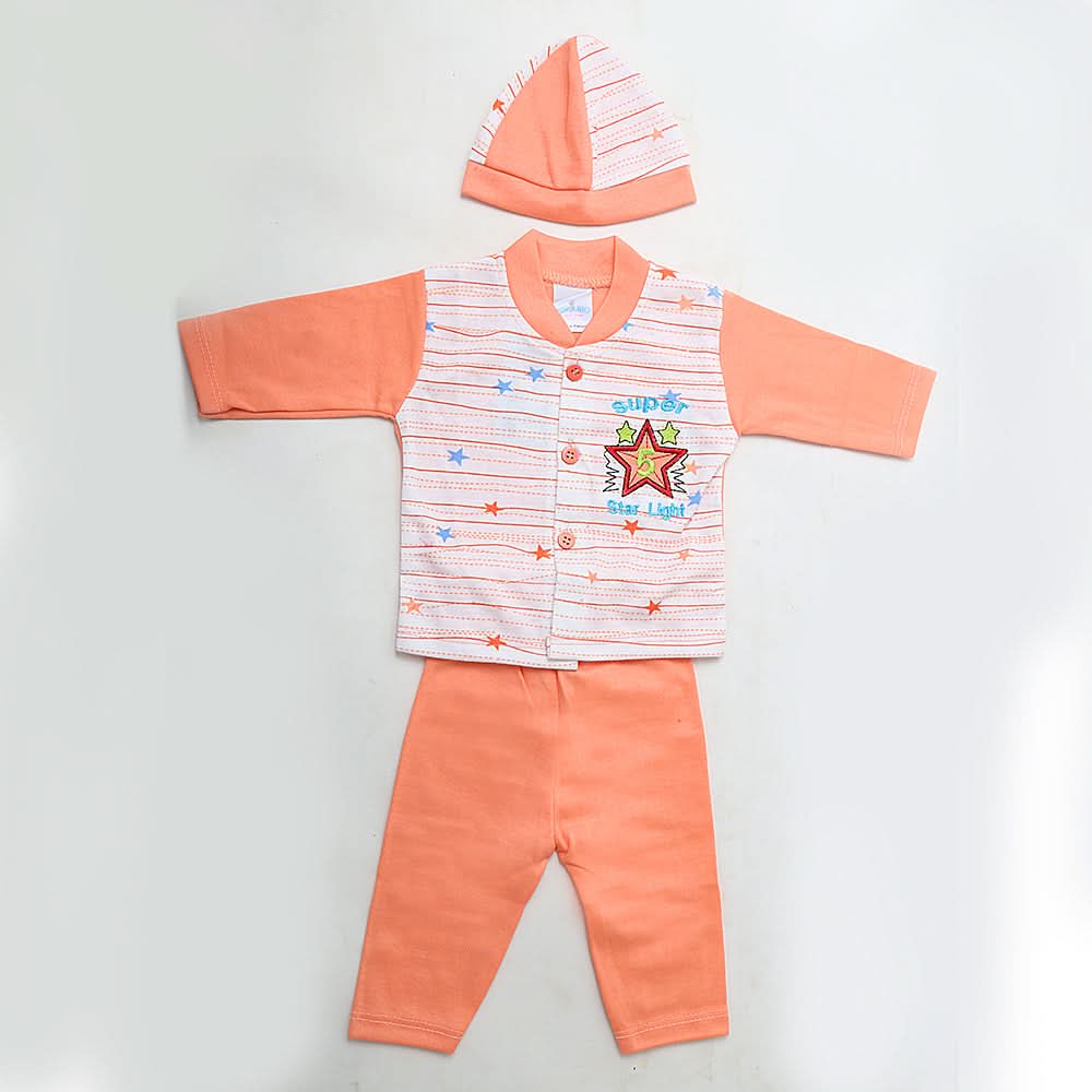 Newborn Boys Full Sleeves Suit - Peach, Kids, NB Boys Sets And Suits, Chase Value, Chase Value