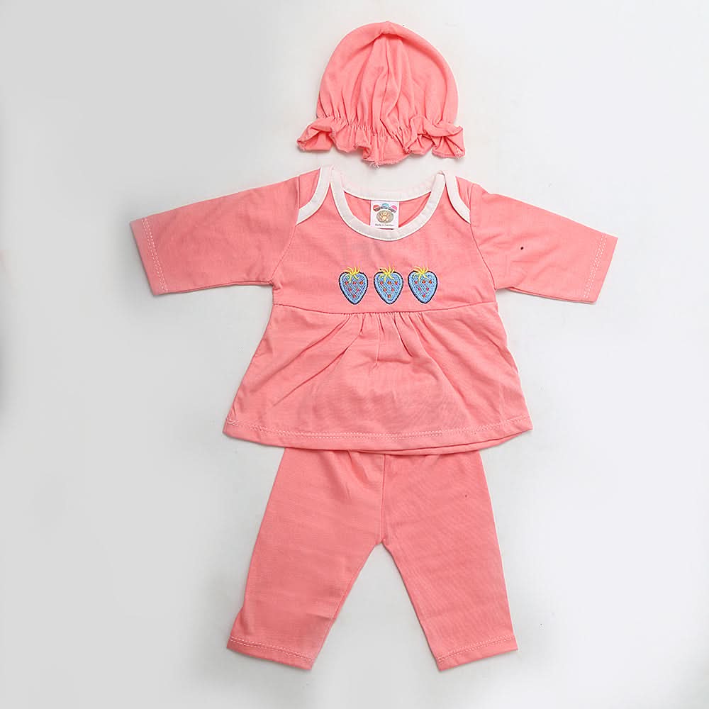 Newborn Girls Full Sleeves Suit - Pink, Kids, NB Girls Sets And Suits, Chase Value, Chase Value