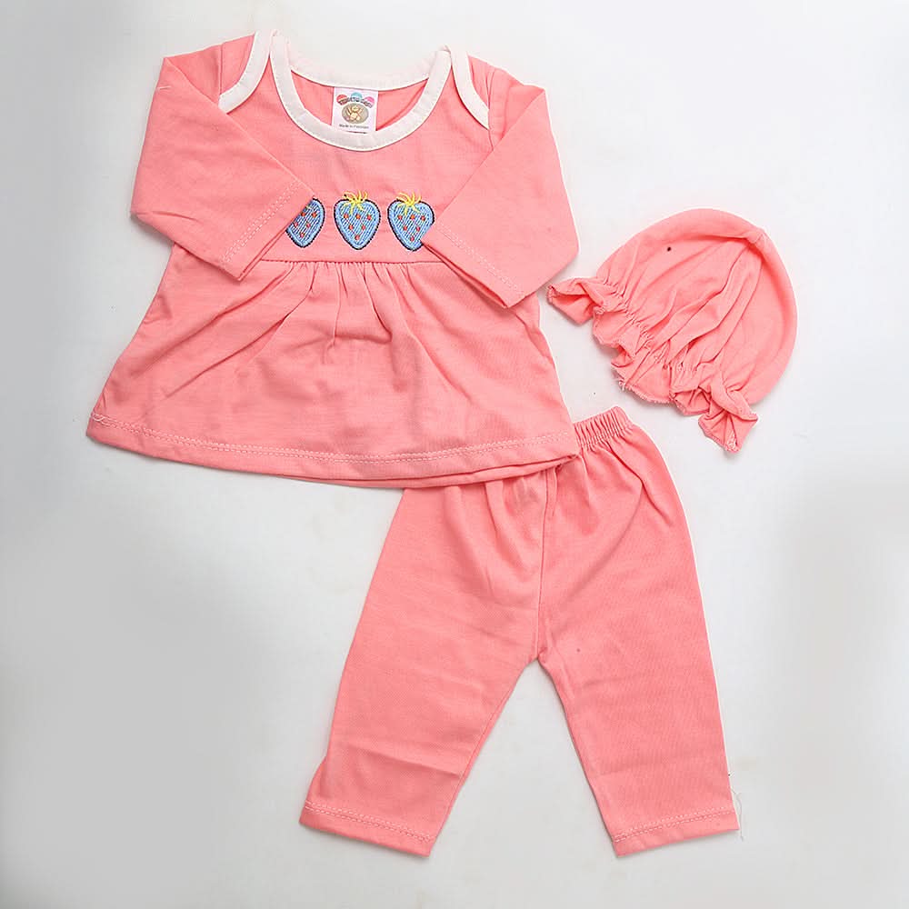 Newborn Girls Full Sleeves Suit - Pink, Kids, NB Girls Sets And Suits, Chase Value, Chase Value