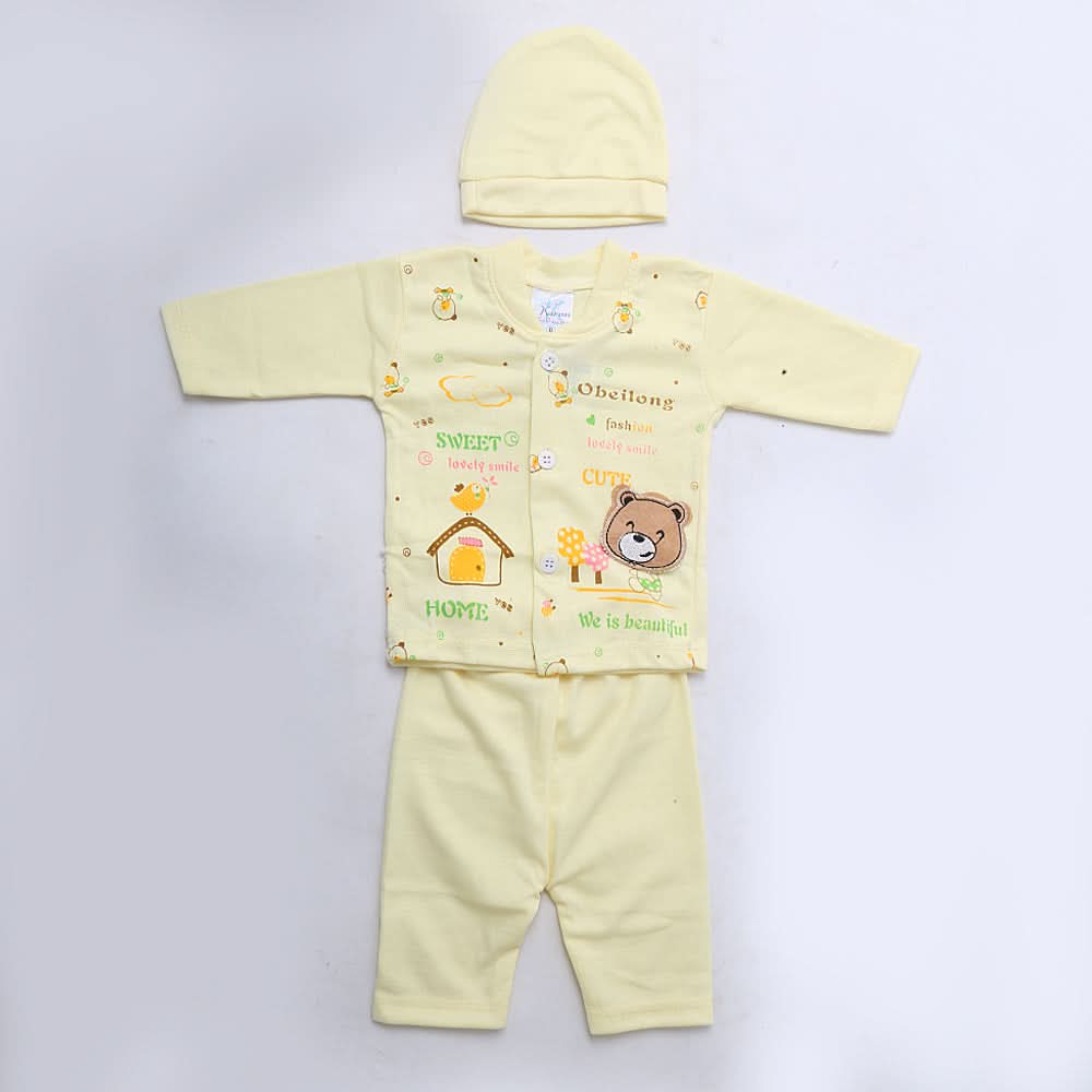 Newborn Boys Full Sleeves Suit - Lemon, Kids, NB Boys Sets And Suits, Chase Value, Chase Value