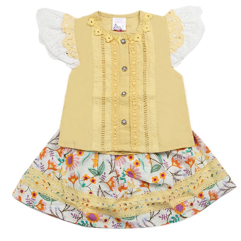 Girls Skirt Suit - Yellow, Kids, Girls Sets And Suits, Chase Value, Chase Value