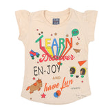 Girls Half Sleeves Printed T-Shirt - Fawn, Kids, Girls T-Shirts, Chase Value, Chase Value