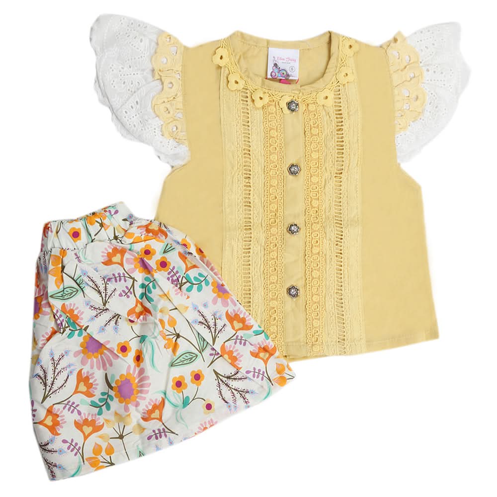 Girls Skirt Suit - Yellow, Kids, Girls Sets And Suits, Chase Value, Chase Value