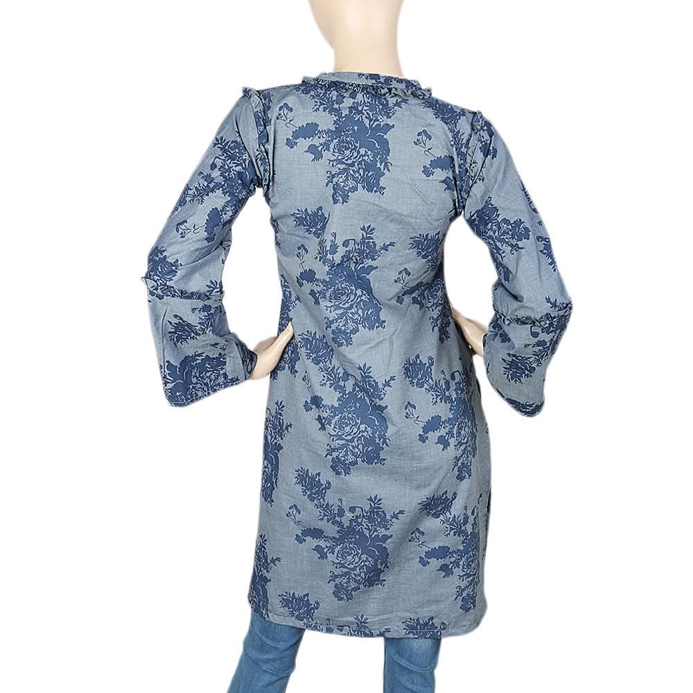 Women's Denim Kurti - Steel Blue, Women, Ready Kurtis, Chase Value, Chase Value