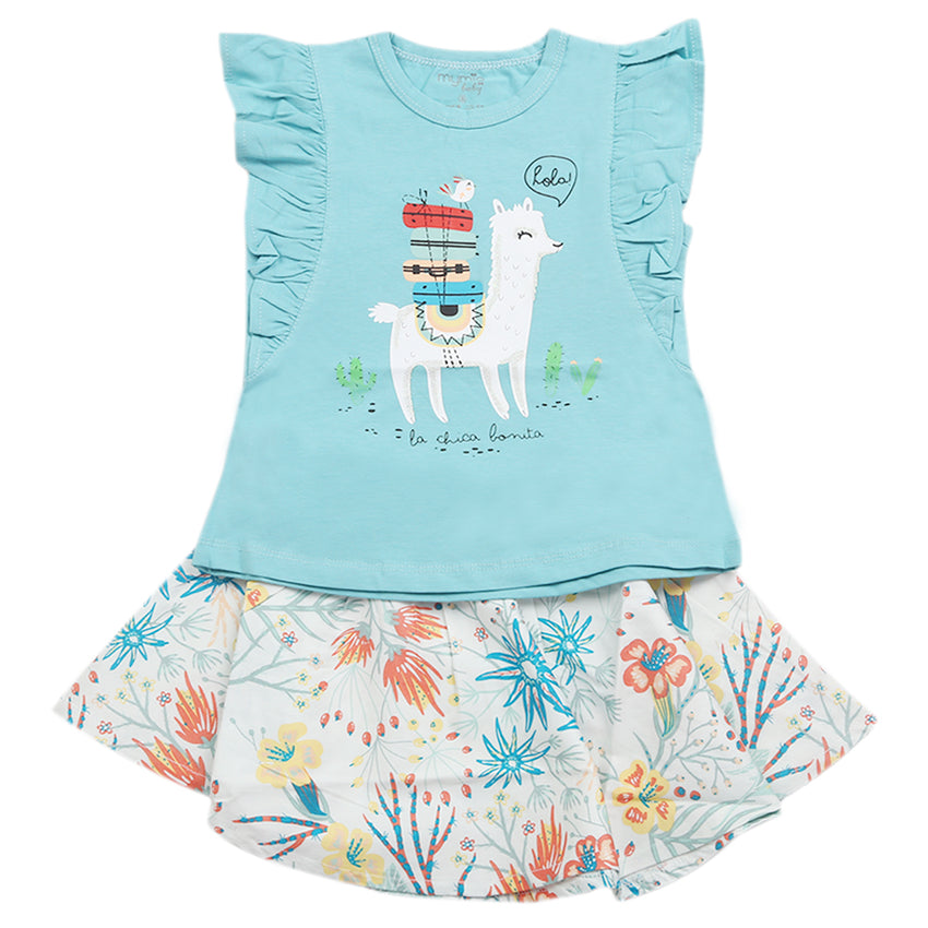 Girls Skirt Suit - Sea Green, Kids, Girls Sets And Suits, Chase Value, Chase Value
