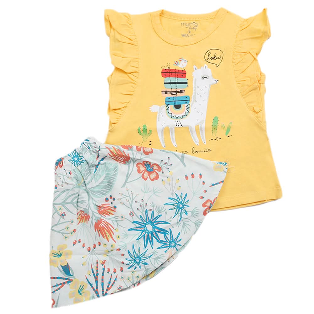 Girls Skirt Suit - Yellow, Kids, Girls Sets And Suits, Chase Value, Chase Value