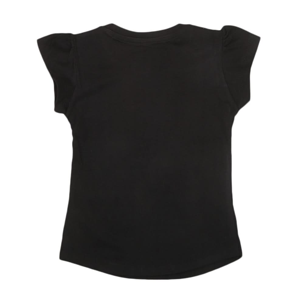 Girls Half Sleeves Printed T-Shirt - Black, Kids, Girls T-Shirts, Chase Value, Chase Value