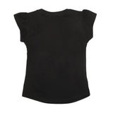 Girls Half Sleeves Printed T-Shirt - Black, Kids, Girls T-Shirts, Chase Value, Chase Value