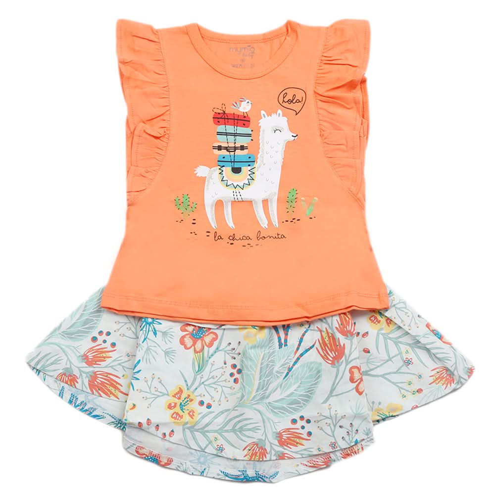 Girls Skirt Suit - Peach, Kids, Girls Sets And Suits, Chase Value, Chase Value