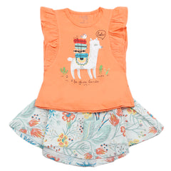 Girls Skirt Suit - Peach, Kids, Girls Sets And Suits, Chase Value, Chase Value