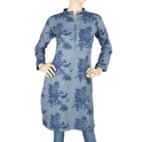 Women's Plain Denim Kurti - Steel Blue, Women, Ready Kurtis, Chase Value, Chase Value