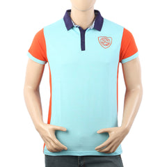 Men's Half Sleeves Polo T-Shirt - Sky Blue, Men's T-Shirts & Polos, Chase Value, Chase Value