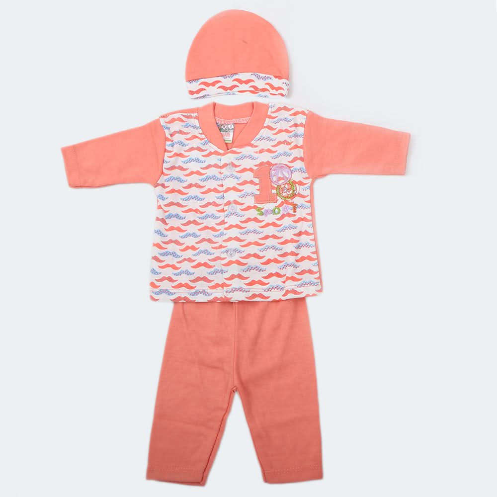 Newborn Boys Full Sleeves Suit - Peach, Kids, NB Boys Sets And Suits, Chase Value, Chase Value