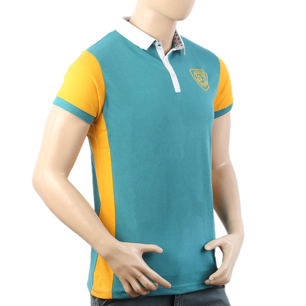 Men's Half Sleeves Polo T-Shirt - Steel Green, Men's T-Shirts & Polos, Chase Value, Chase Value