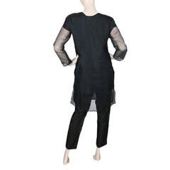 Eminent Embroidered 3Pcs Stitched Suit - Black, Women, Shalwar Suits, Chase Value, Chase Value