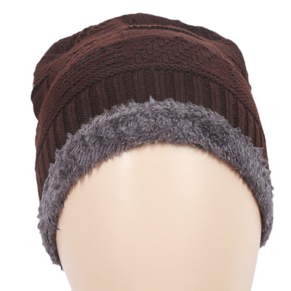 Men's Woolen Cap  - Brown, Men, Caps & Hats, Chase Value, Chase Value