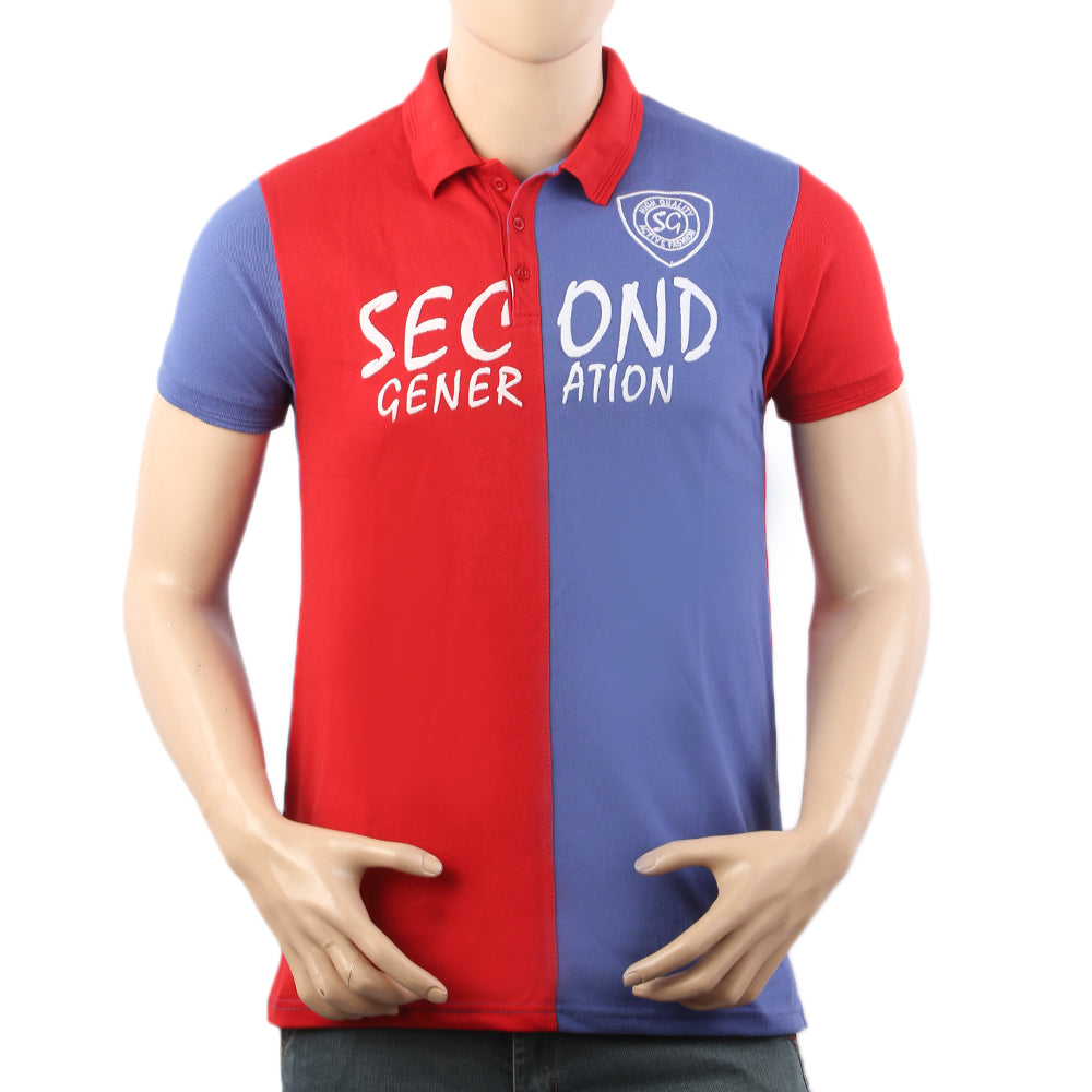 Men's Half Sleeves Polo T-Shirt - Red, Men's T-Shirts & Polos, Chase Value, Chase Value